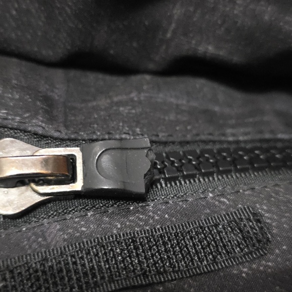 ZXBLK Label Mens Jacket Coat Black Removable Hood Zips Pockets Sz L GUC **READ** - Picture 5 of 16